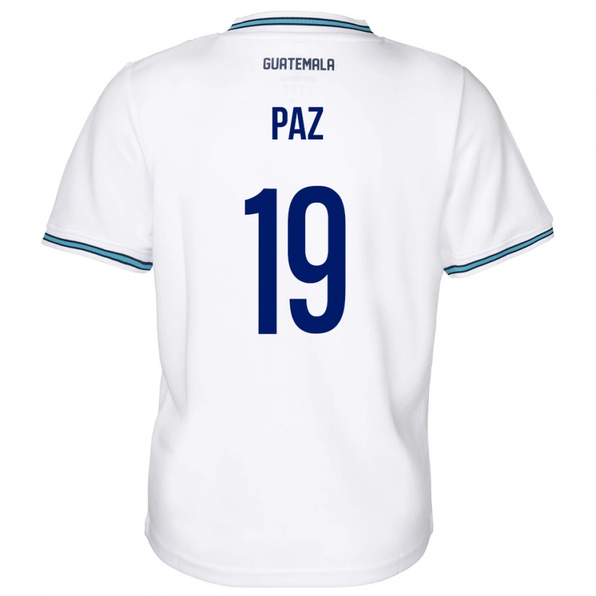 Kinderen Guatemala Vidal Paz #19 Wit Thuisshirt Thuistenue 24-26 T-Shirt