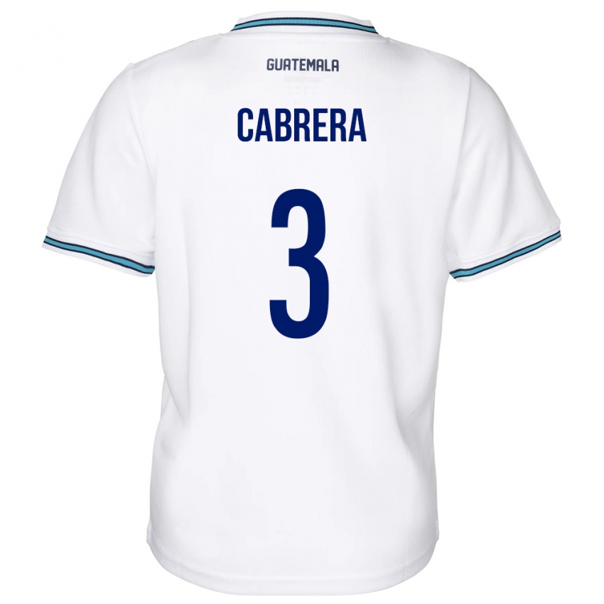 Kinderen Guatemala Gabriel Cabrera #3 Wit Thuisshirt Thuistenue 24-26 T-Shirt