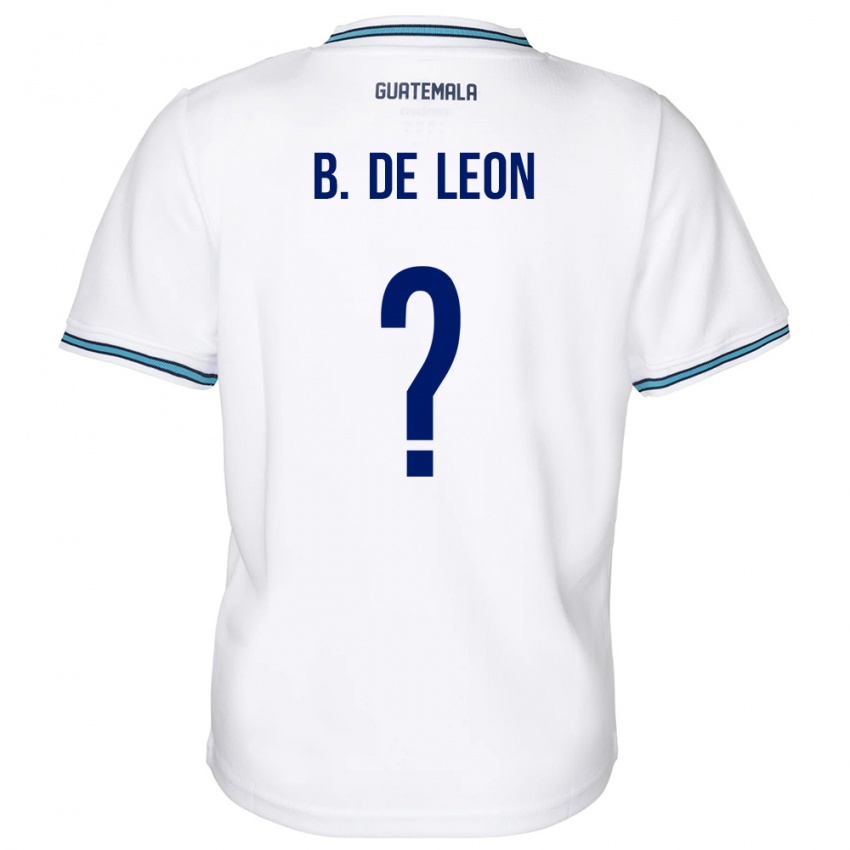 Kinderen Guatemala Brandon De Leon #0 Wit Thuisshirt Thuistenue 24-26 T-Shirt