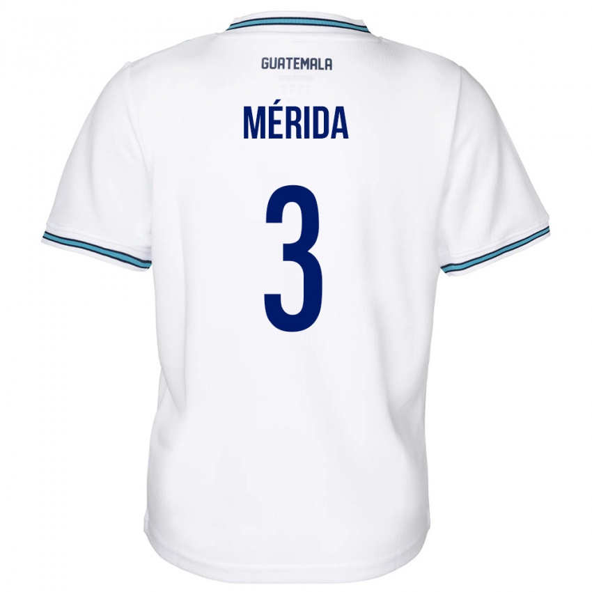 Kinderen Guatemala Daniel Mérida #3 Wit Thuisshirt Thuistenue 24-26 T-Shirt