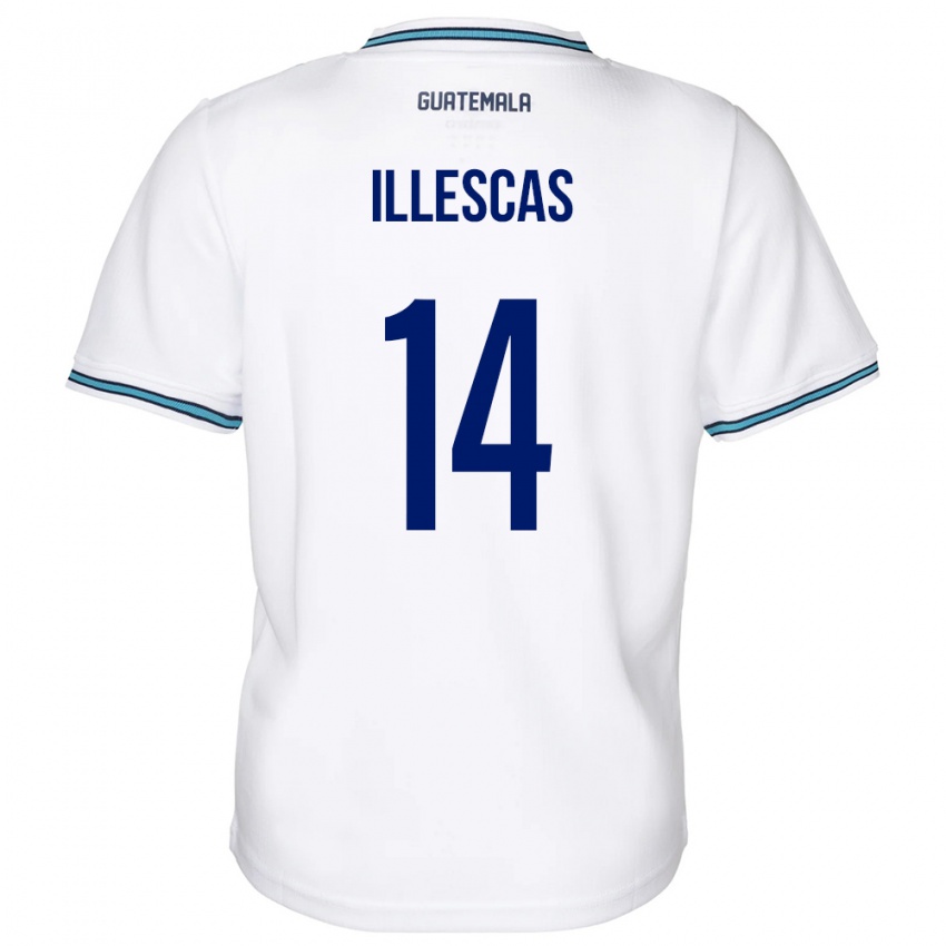 Kinderen Guatemala Kevin Illescas #14 Wit Thuisshirt Thuistenue 24-26 T-Shirt