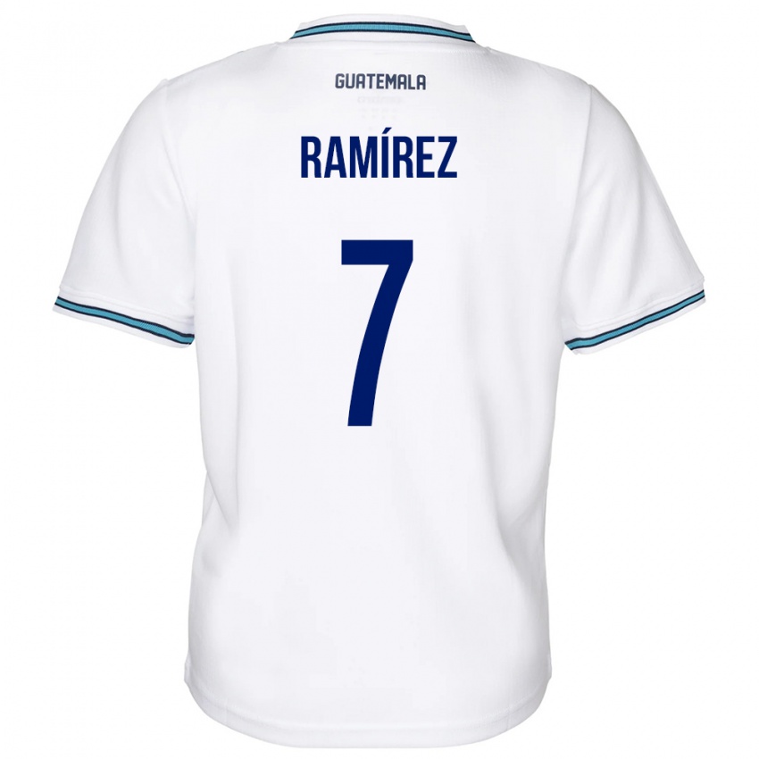 Kinderen Guatemala Leslie Ramírez #7 Wit Thuisshirt Thuistenue 24-26 T-Shirt