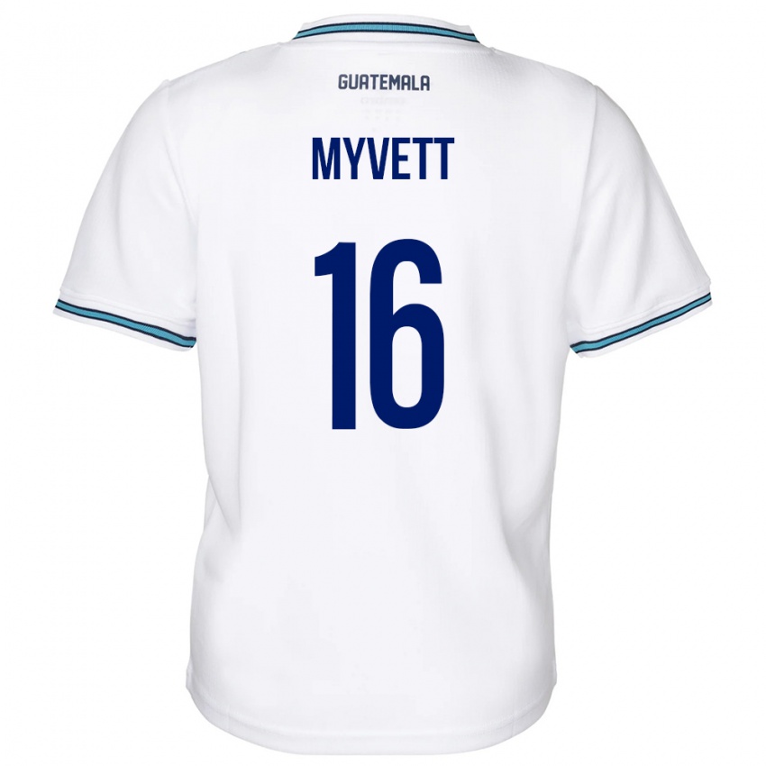 Kinderen Guatemala Jemery Myvett #16 Wit Thuisshirt Thuistenue 24-26 T-Shirt