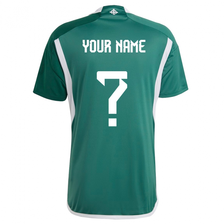 Kinderen Noord-Ierland Uw Naam #0 Groente Thuisshirt Thuistenue 24-26 T-Shirt