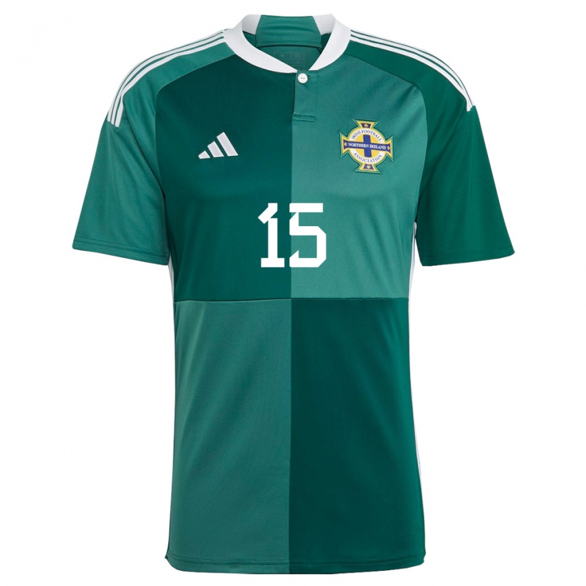 Kinderen Noord-Ierland Jordan Thompson #15 Groente Thuisshirt Thuistenue 24-26 T-Shirt