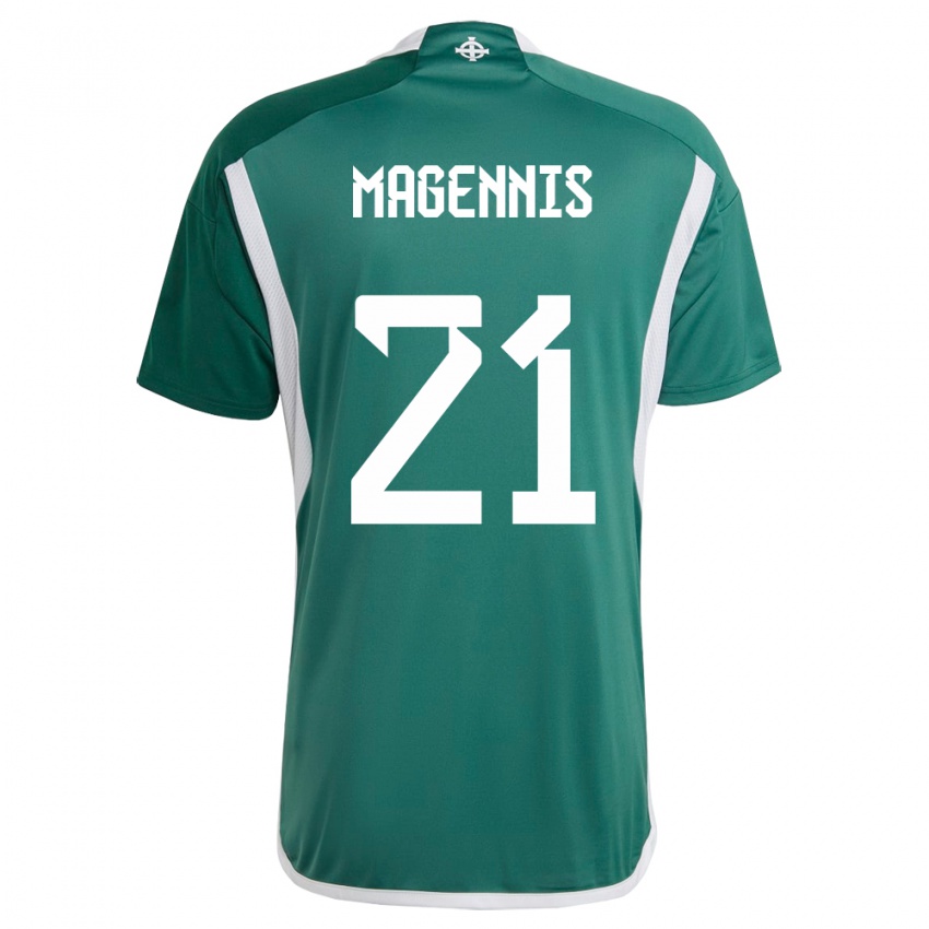 Kinderen Noord-Ierland Josh Magennis #21 Groente Thuisshirt Thuistenue 24-26 T-Shirt