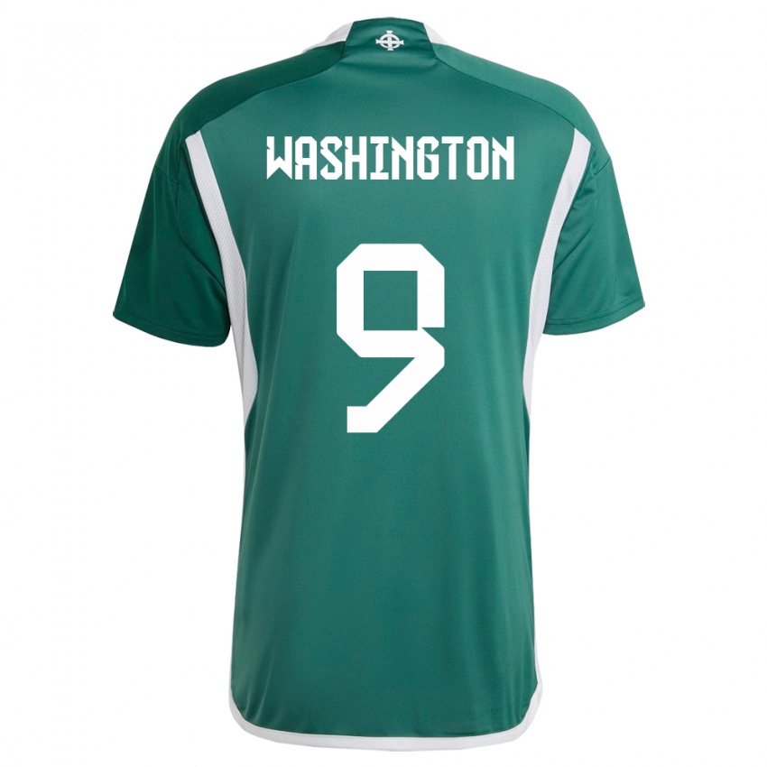 Kinderen Noord-Ierland Conor Washington #9 Groente Thuisshirt Thuistenue 24-26 T-Shirt