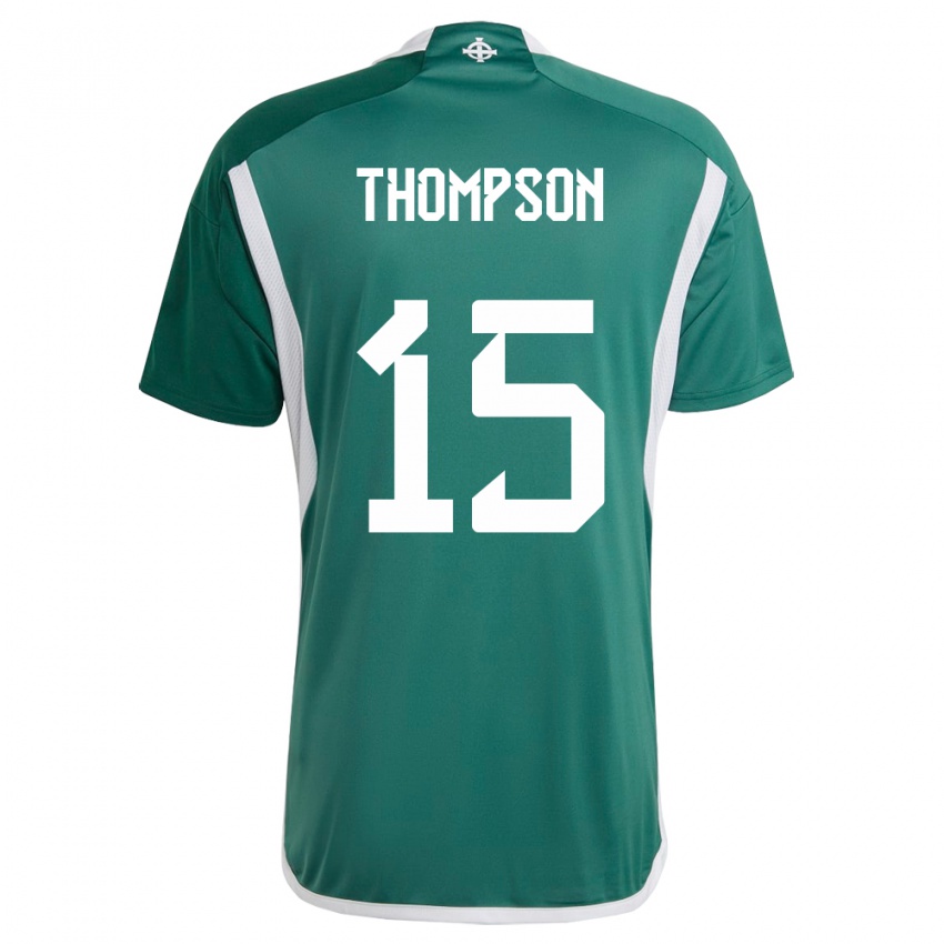 Kinderen Noord-Ierland Jordan Thompson #15 Groente Thuisshirt Thuistenue 24-26 T-Shirt