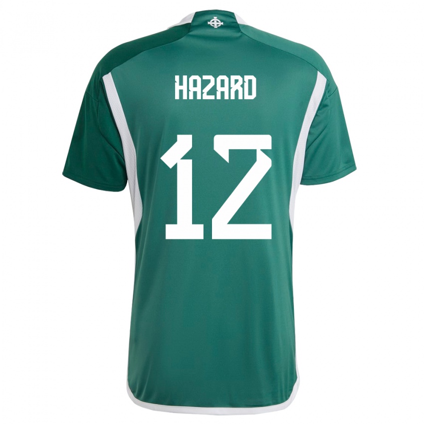 Kinderen Noord-Ierland Conor Hazard #12 Groente Thuisshirt Thuistenue 24-26 T-Shirt