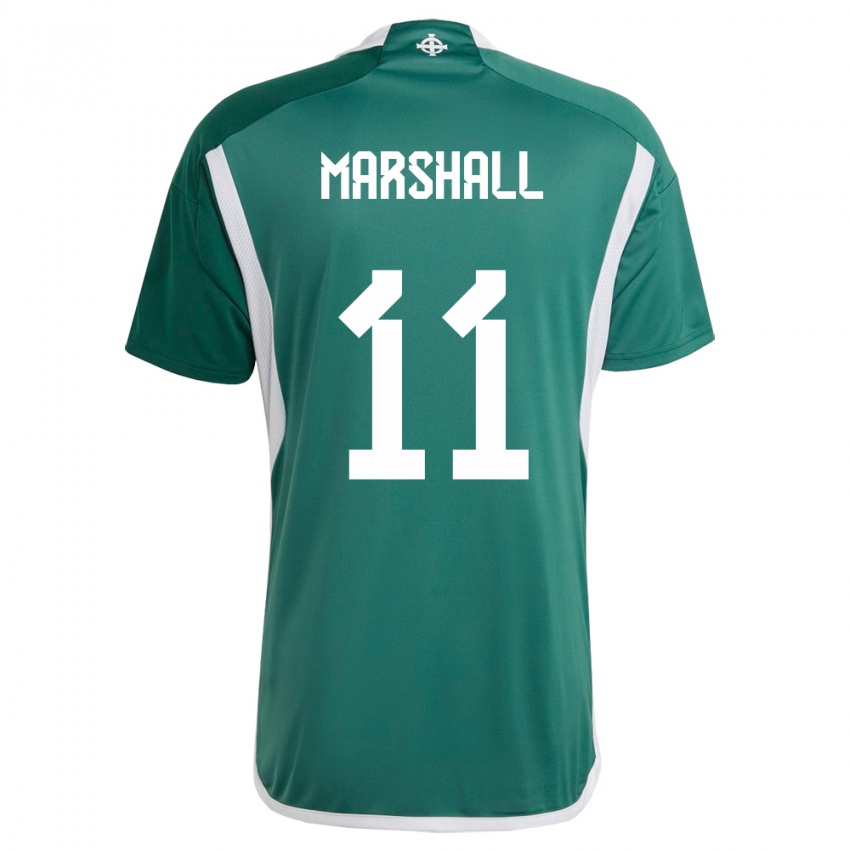 Kinderen Noord-Ierland Callum Marshall #11 Groente Thuisshirt Thuistenue 24-26 T-Shirt