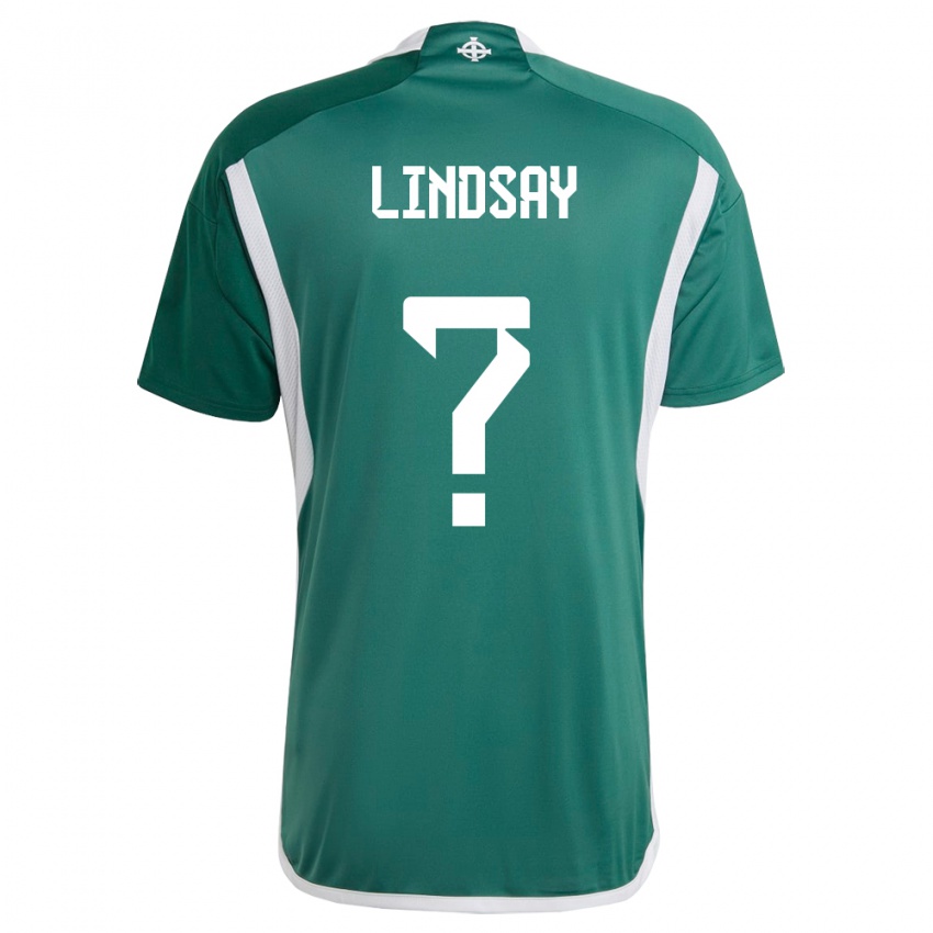 Kinderen Noord-Ierland Charlie Lindsay #0 Groente Thuisshirt Thuistenue 24-26 T-Shirt