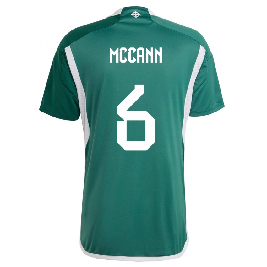 Kinderen Noord-Ierland Charlie Mccann #6 Groente Thuisshirt Thuistenue 24-26 T-Shirt