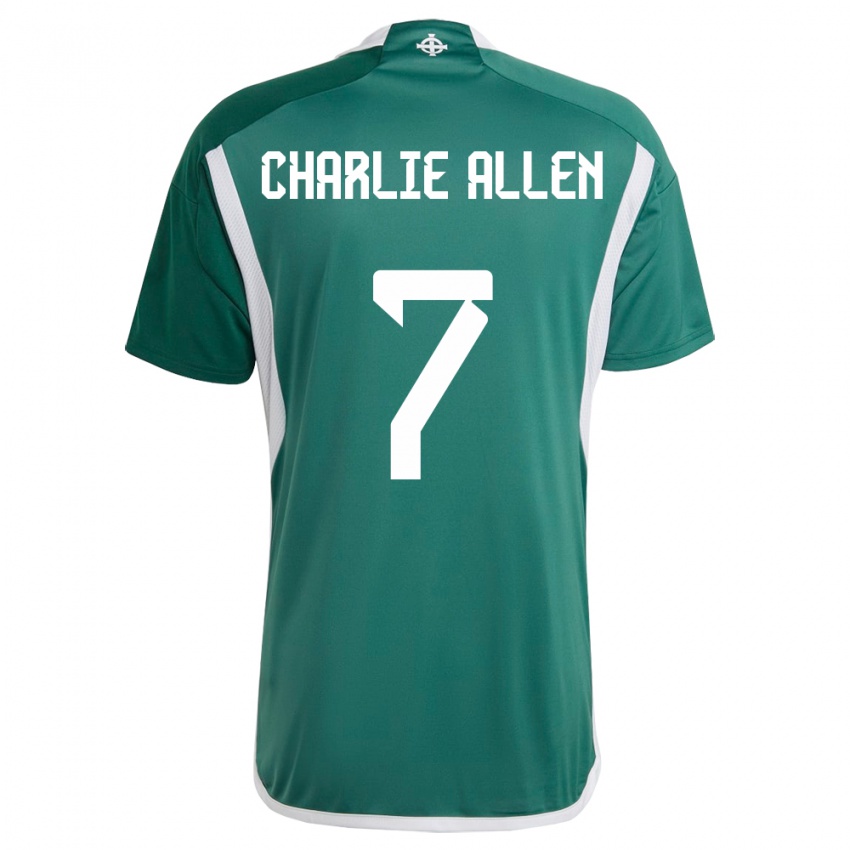 Kinderen Noord-Ierland Charlie Allen #7 Groente Thuisshirt Thuistenue 24-26 T-Shirt