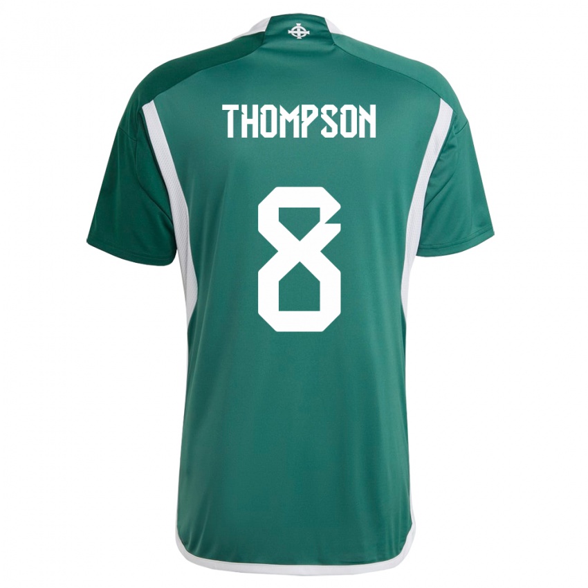 Kinderen Noord-Ierland Joel Thompson #8 Groente Thuisshirt Thuistenue 24-26 T-Shirt