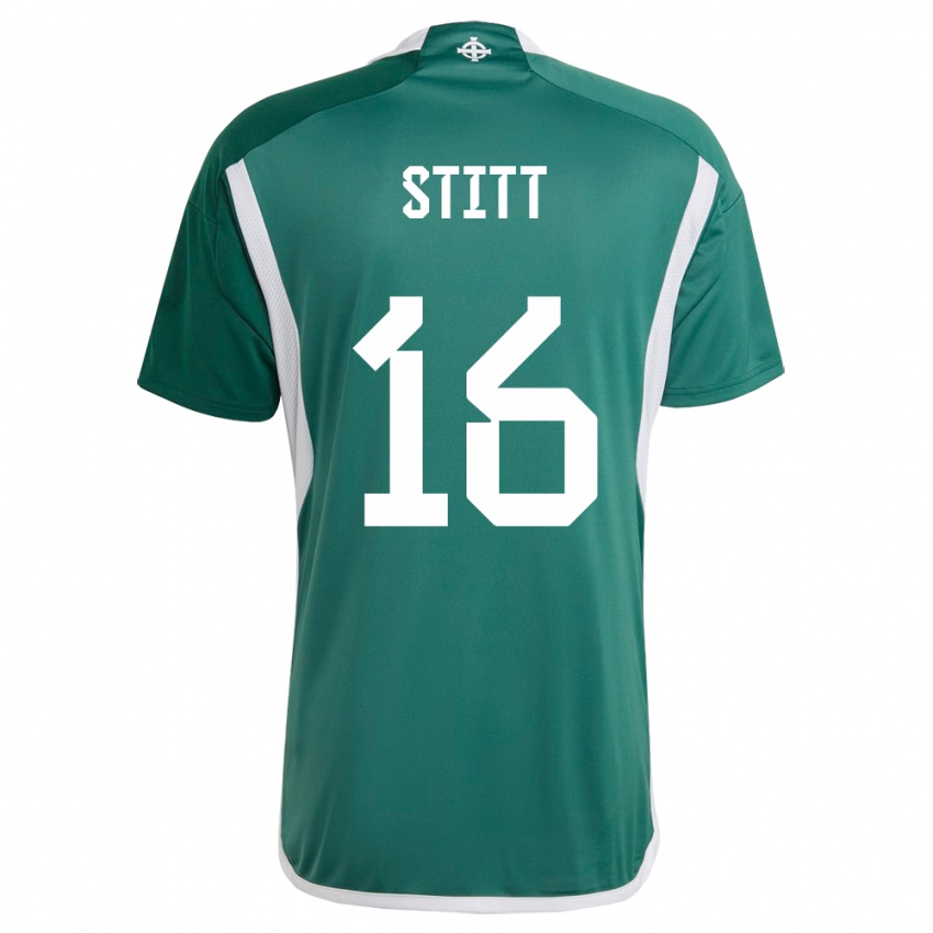 Kinderen Noord-Ierland Dylan Stitt #16 Groente Thuisshirt Thuistenue 24-26 T-Shirt