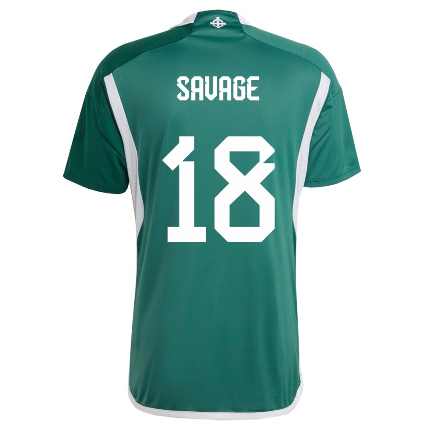 Kinderen Noord-Ierland Troy Savage #18 Groente Thuisshirt Thuistenue 24-26 T-Shirt