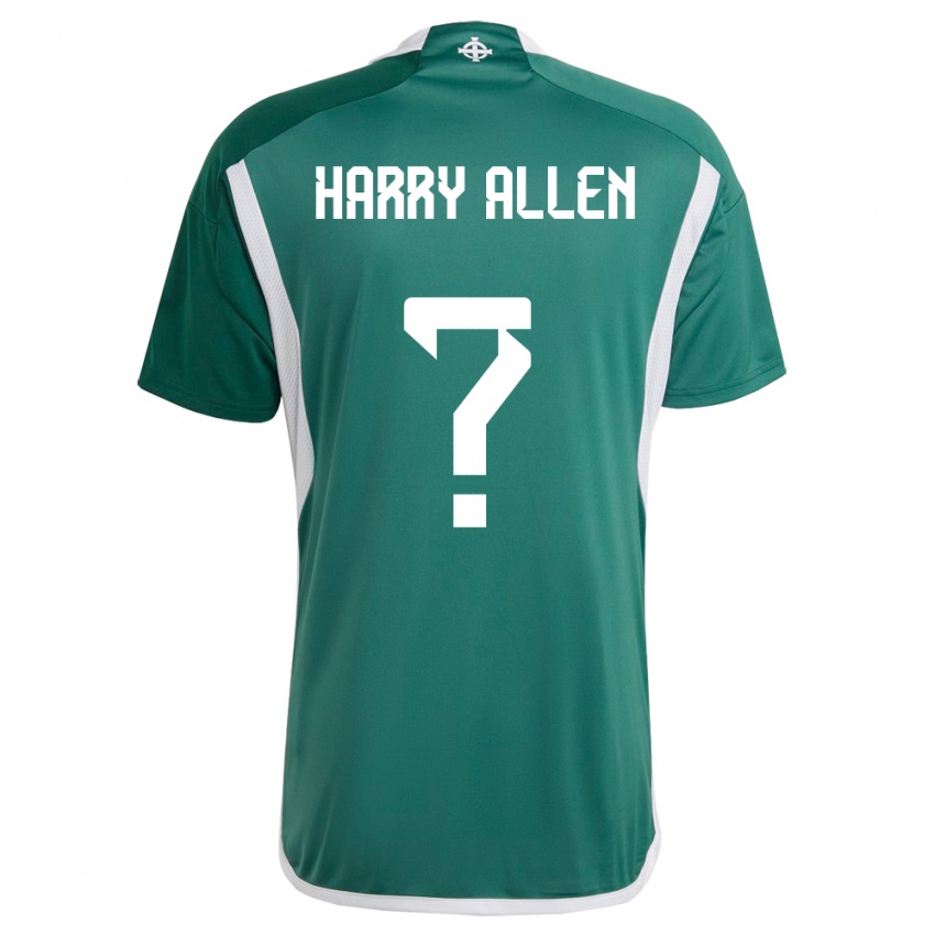 Kinderen Noord-Ierland Harry Allen #0 Groente Thuisshirt Thuistenue 24-26 T-Shirt