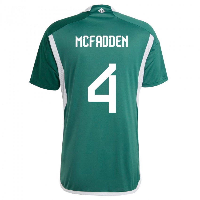 Kinderen Noord-Ierland Sarah Mcfadden #4 Groente Thuisshirt Thuistenue 24-26 T-Shirt