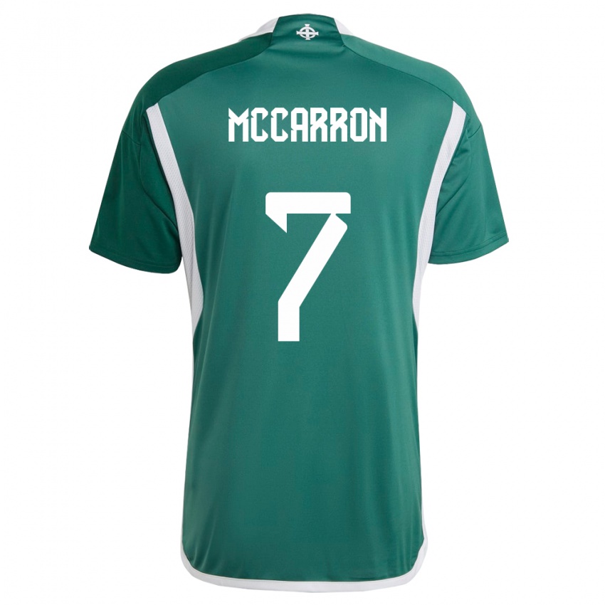 Kinderen Noord-Ierland Chloe Mccarron #7 Groente Thuisshirt Thuistenue 24-26 T-Shirt