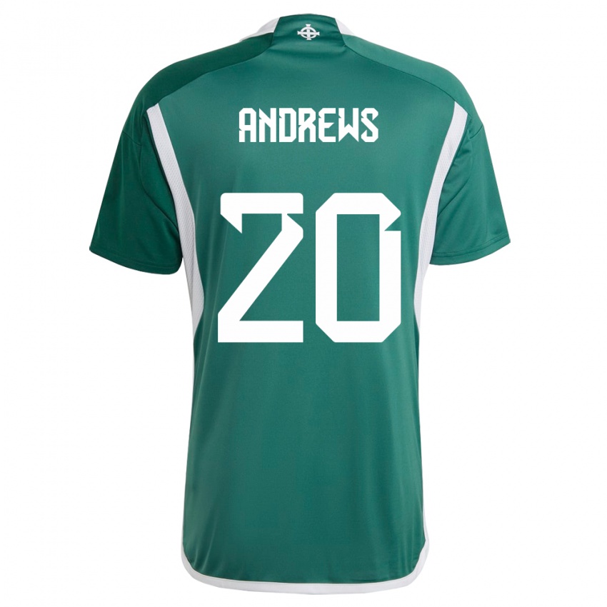 Kinderen Noord-Ierland Joely Andrews #20 Groente Thuisshirt Thuistenue 24-26 T-Shirt