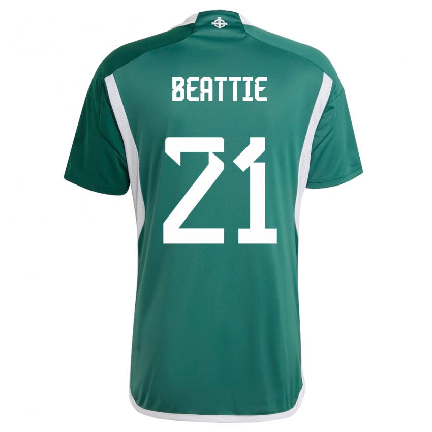 Kinderen Noord-Ierland Kerry Beattie #21 Groente Thuisshirt Thuistenue 24-26 T-Shirt