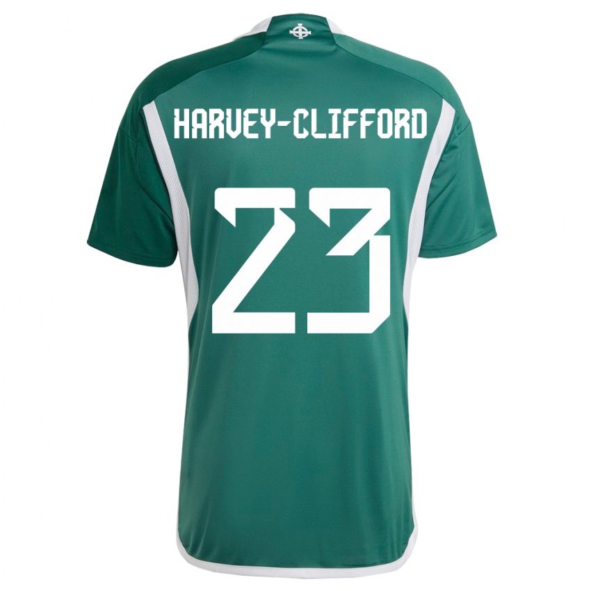 Kinderen Noord-Ierland Maddy Harvey-Clifford #23 Groente Thuisshirt Thuistenue 24-26 T-Shirt