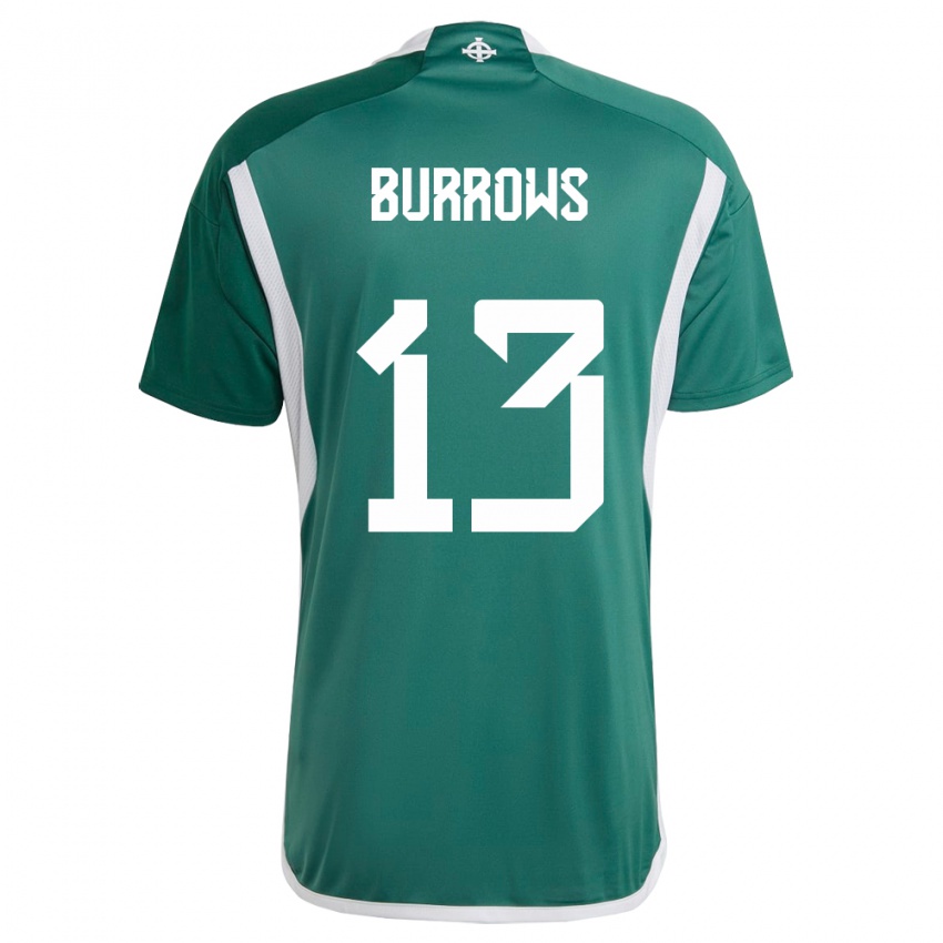 Kinderen Noord-Ierland Kelsie Burrows #13 Groente Thuisshirt Thuistenue 24-26 T-Shirt