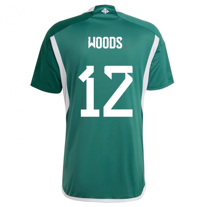 Kinderen Noord-Ierland Lilie Woods #12 Groente Thuisshirt Thuistenue 24-26 T-Shirt