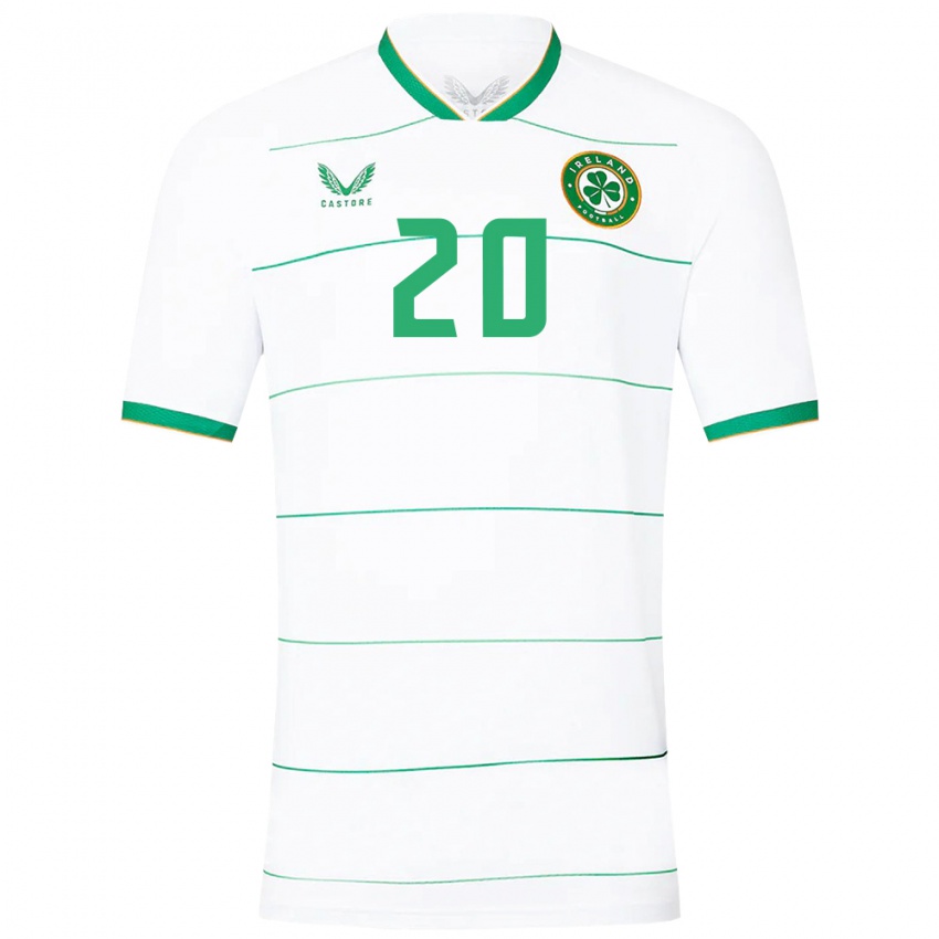 Kinderen Ierland Mikey Johnston #20 Wit Uitshirt Uittenue 24-26 T-Shirt