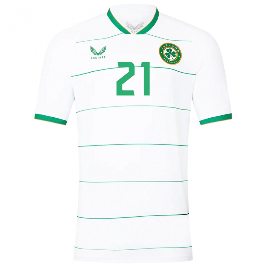 Kinderen Ierland Sean Grehan #21 Wit Uitshirt Uittenue 24-26 T-Shirt