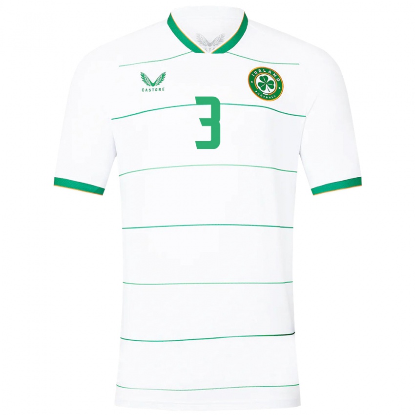 Kinderen Ierland Ryan Manning #3 Wit Uitshirt Uittenue 24-26 T-Shirt