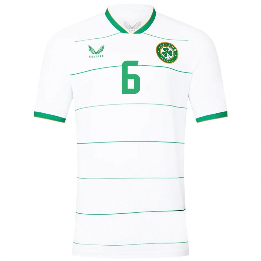 Kinderen Ierland Josh Cullen #6 Wit Uitshirt Uittenue 24-26 T-Shirt