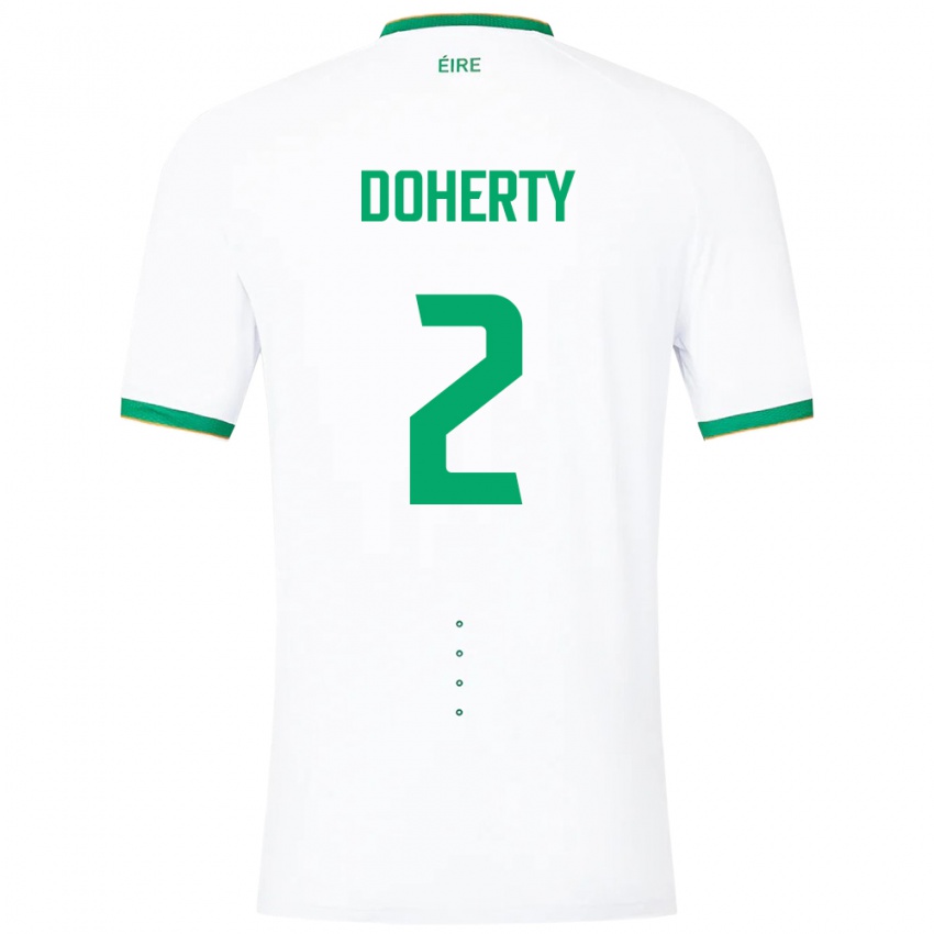 Kinderen Ierland Matt Doherty #2 Wit Uitshirt Uittenue 24-26 T-Shirt