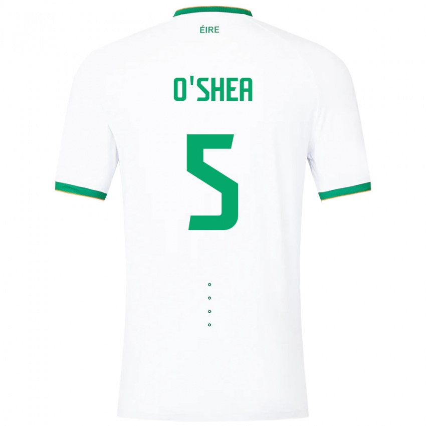 Kinderen Ierland Dara O'shea #5 Wit Uitshirt Uittenue 24-26 T-Shirt