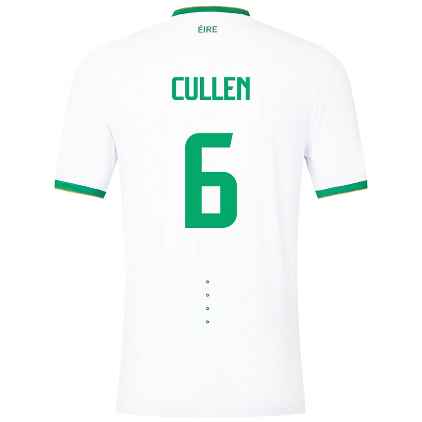 Kinderen Ierland Josh Cullen #6 Wit Uitshirt Uittenue 24-26 T-Shirt