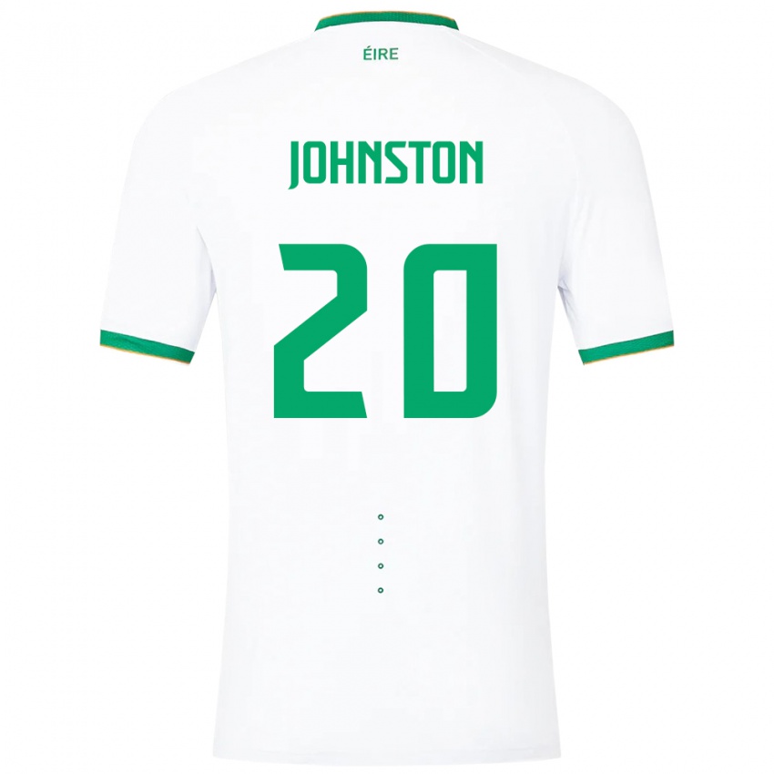 Kinderen Ierland Mikey Johnston #20 Wit Uitshirt Uittenue 24-26 T-Shirt