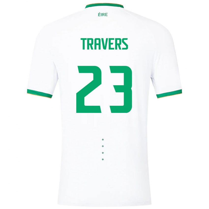 Kinderen Ierland Mark Travers #23 Wit Uitshirt Uittenue 24-26 T-Shirt