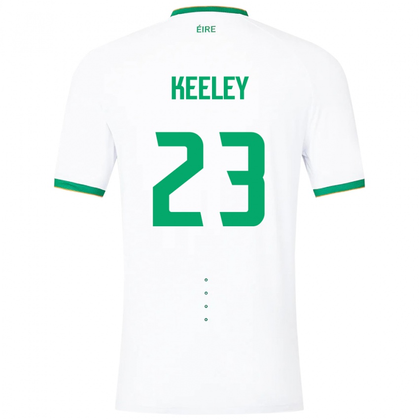 Kinderen Ierland Josh Keeley #23 Wit Uitshirt Uittenue 24-26 T-Shirt