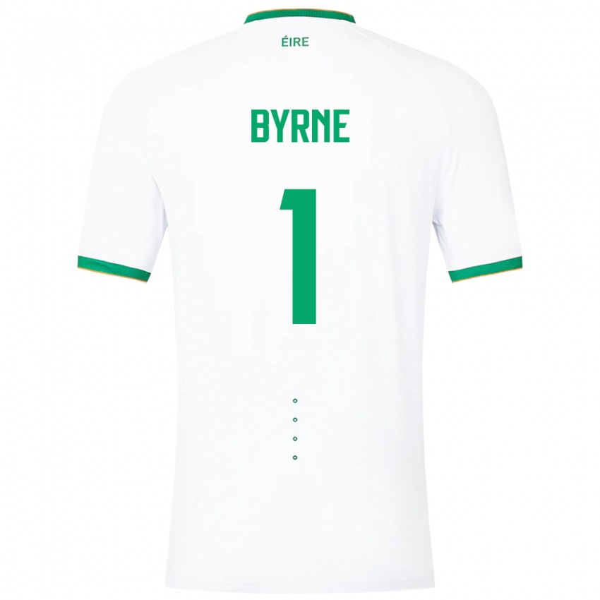 Kinderen Ierland Reece Byrne #1 Wit Uitshirt Uittenue 24-26 T-Shirt