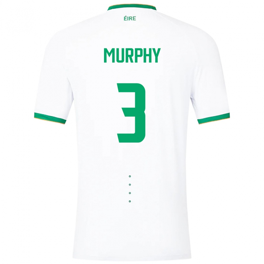 Kinderen Ierland Alex Murphy #3 Wit Uitshirt Uittenue 24-26 T-Shirt