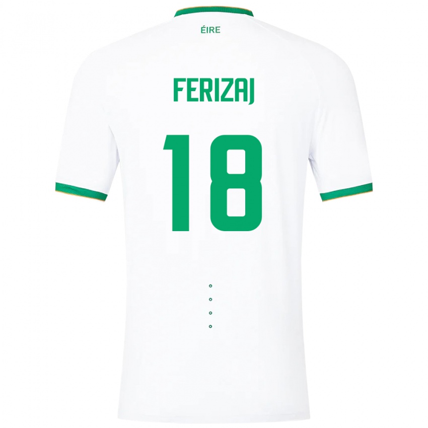 Kinderen Ierland Justin Ferizaj #18 Wit Uitshirt Uittenue 24-26 T-Shirt