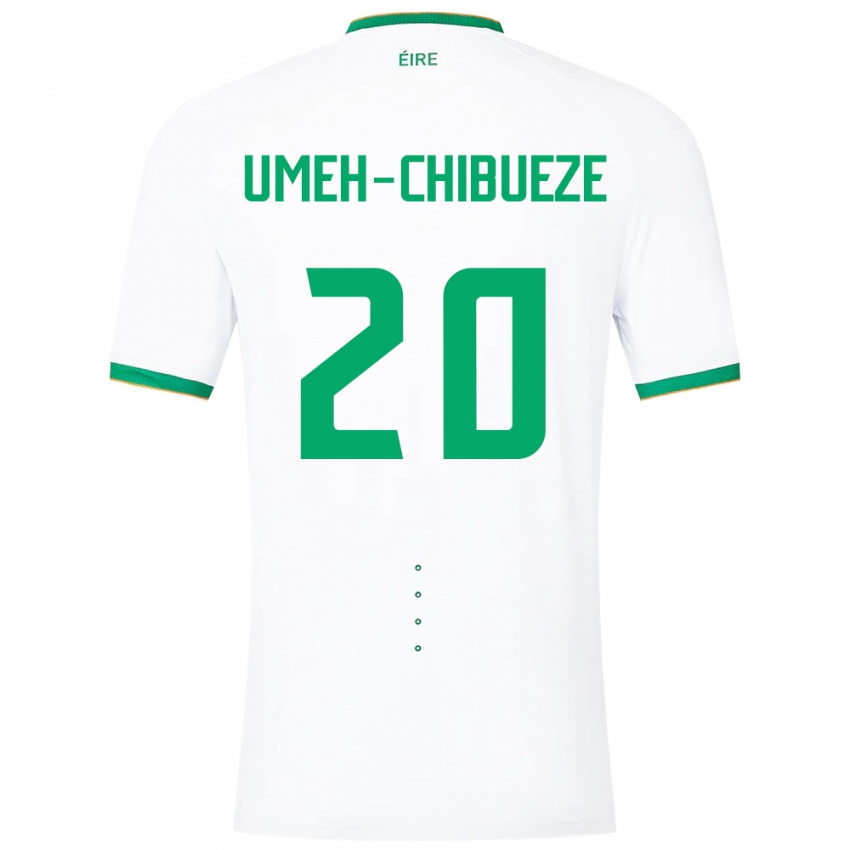 Kinderen Ierland Franco Umeh-Chibueze #20 Wit Uitshirt Uittenue 24-26 T-Shirt