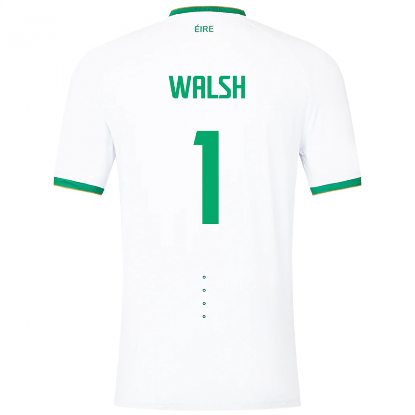 Kinderen Ierland Conor Walsh #1 Wit Uitshirt Uittenue 24-26 T-Shirt