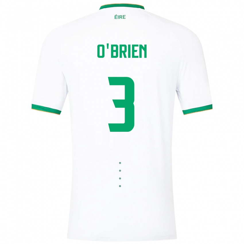 Kinderen Ierland Luke O'brien #3 Wit Uitshirt Uittenue 24-26 T-Shirt