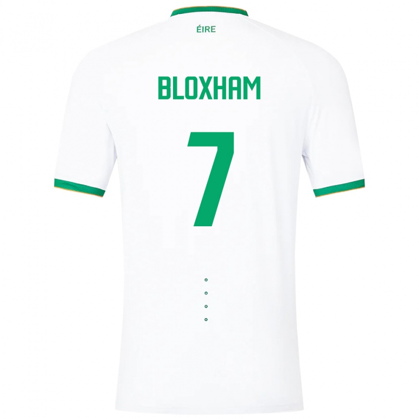 Kinderen Ierland Tom Bloxham #7 Wit Uitshirt Uittenue 24-26 T-Shirt