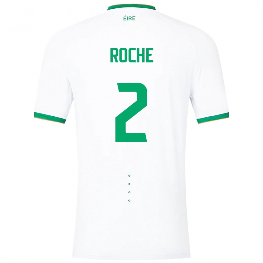 Kinderen Ierland James Roche #2 Wit Uitshirt Uittenue 24-26 T-Shirt