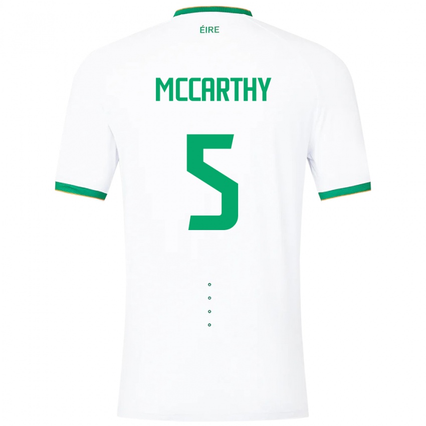 Kinderen Ierland Taylor Mccarthy #5 Wit Uitshirt Uittenue 24-26 T-Shirt