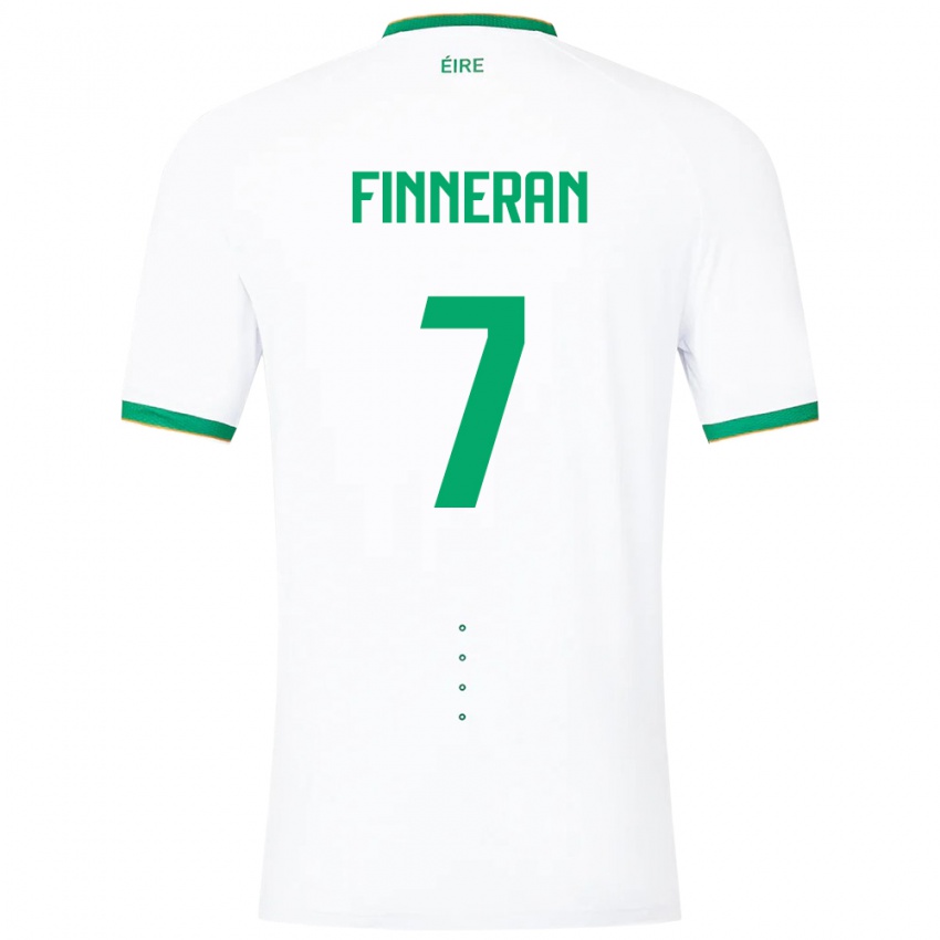 Kinderen Ierland Rory Finneran #7 Wit Uitshirt Uittenue 24-26 T-Shirt