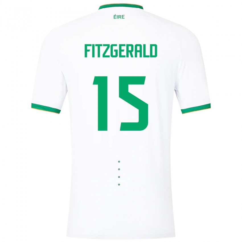 Kinderen Ierland Kyle Fitzgerald #15 Wit Uitshirt Uittenue 24-26 T-Shirt