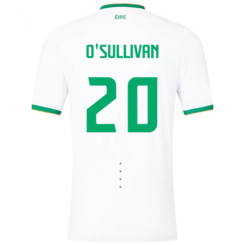 Kinderen Ierland Cathal O'sullivan #20 Wit Uitshirt Uittenue 24-26 T-Shirt